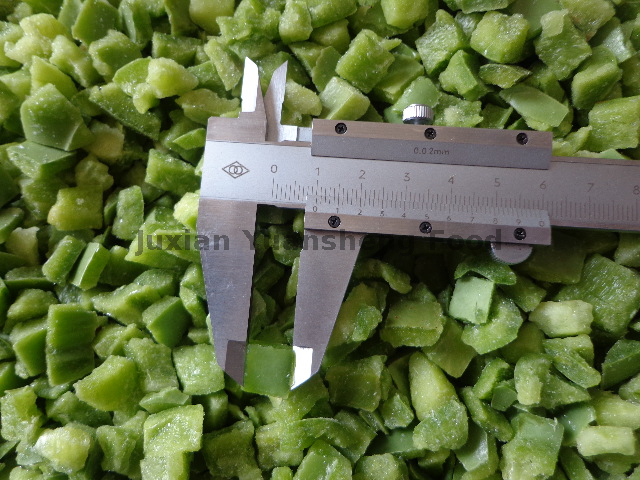 Simple Nature Frozen Groene Paprika in blokjes 10 mm met BRC-certificering