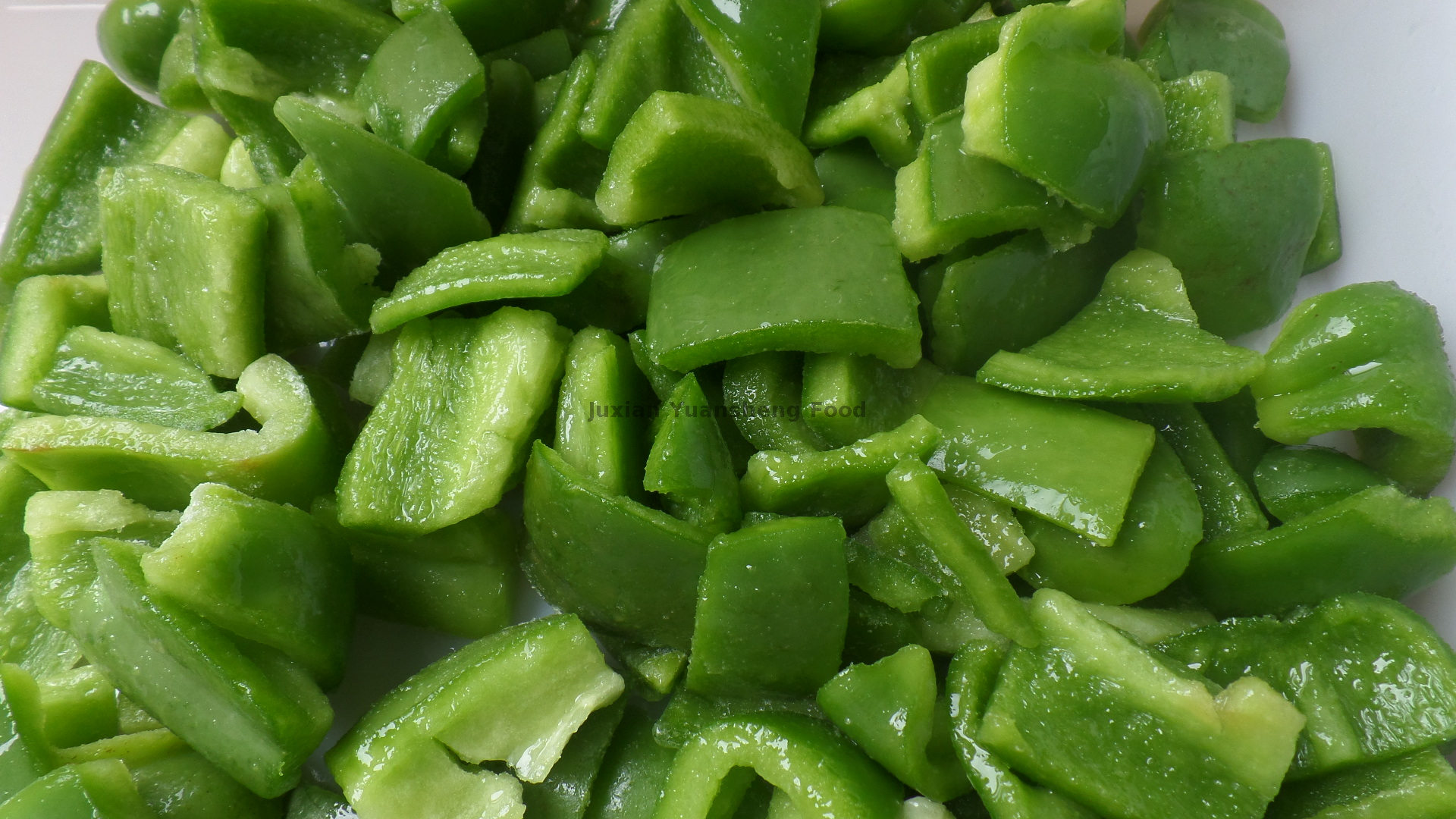 Non-GMO Frozen Green Paprika Chunk met hoog vitaminegehalte 